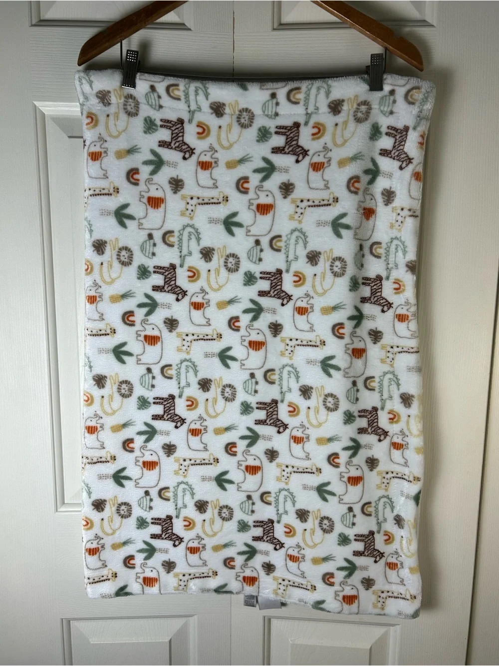 Modern Baby Safari Animals Baby Blanket Zebra Rainbow Elephant Giraffe Turtle